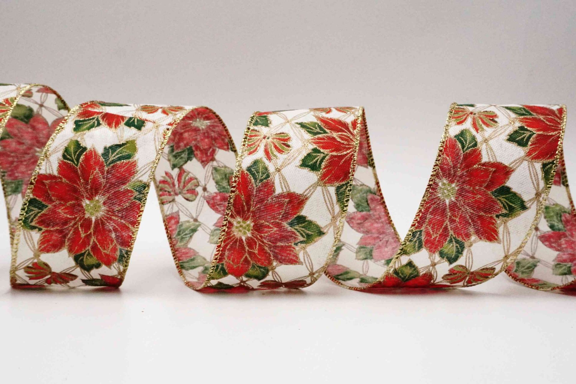 पॉइंसेटिया फूल रिबन